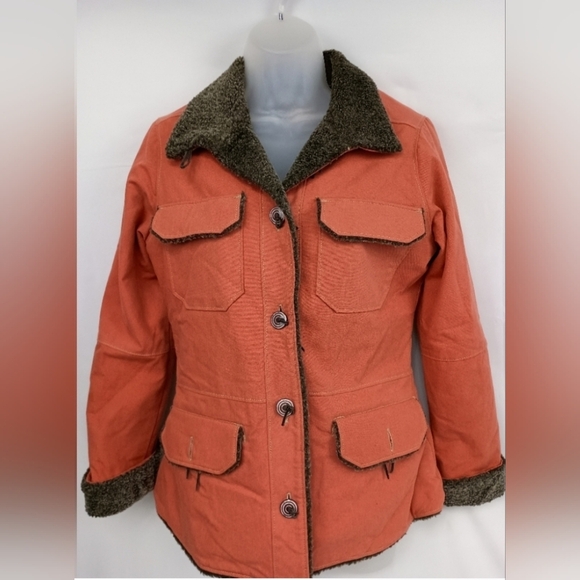 ADVENTURA Winter Light Pink Wool XS Jacket Sherpa Lining Chore Barn Country - Picture 12 of 12